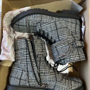 Jessica Simpson plaid boots
